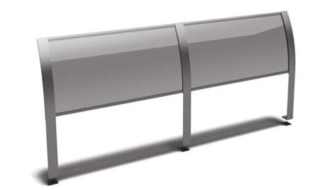 CPS SERIES – Curved Plexiglass Food Guard